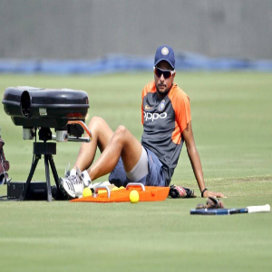 KULDEEP YADAV WITH LEVERAGE BOWLING MACHINE AT TEAM INDIA PRACTICE