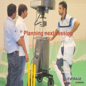 Rahul Dravid With Leverage Bowling Machine At National Cricket Academy