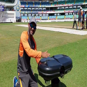 Sridhar, Team India Fielding Coach with Leverage Fielding Machine