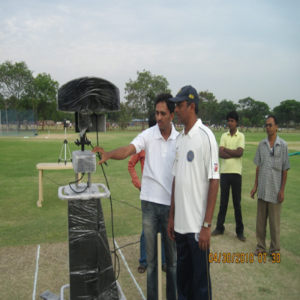 Venkatpathi Raju and Leverage Bowling Machine